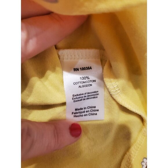 John Deere Girls Sz 3T Ruffle Short Sleeve Shirts (2) Yellow Blue Spring Cotton - Picture 8 of 10